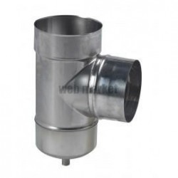 Té de tubage EQ inox 90° piquage mâle + purge D 155 réf. 884155