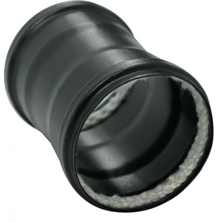 Tuyau émail noir mat diamètre 80 mm longueur 12 cm femelle/femelle + 2 joints à lèvres réf. 344129