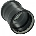 Tuyau émail noir mat diamètre 80 mm longueur 12 cm femelle/femelle + 2 joints à lèvres réf. 344129