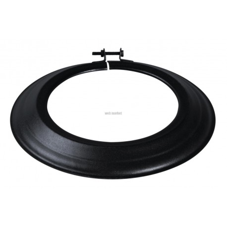 Rosace acier émaillé noir mat diamètre 80 mm réf. 343749