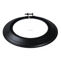 Rosace acier émaillé noir mat diamètre 80 mm réf. 343749