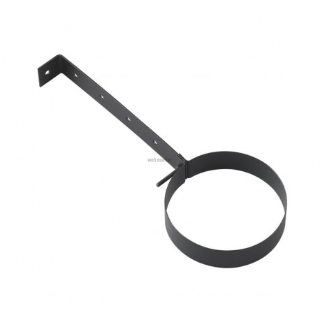 Collier émail noir mat diamètre 80 mm + noix chromée réf. 923409