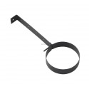 Collier émail noir mat diamètre 80 mm + noix chromée réf. 923409