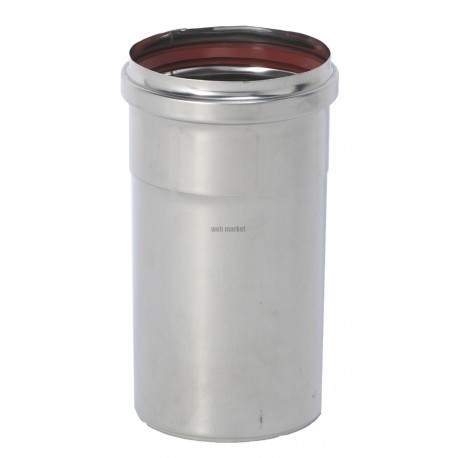 Tuyau Inox 316 - 4 / 10 - 1000 mm diamètre 80 + joint à lèvres pour chaudières condensation réf. 801080