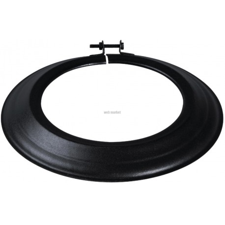 Rosace acier émaillé noir mat diamètre 153 mm réf. 343746