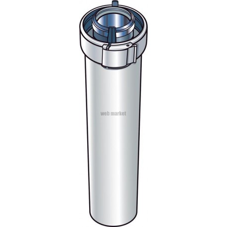Conduit ventouse emboîtement aluminium et PVC diamètre 60 / 100 de longueur 1000 mm réf. 227352