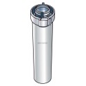 Conduit de fumée concentrique système emboîtement aluminium et PVC diamètre 60 / 100 de longueur 250 mm réf. 227350