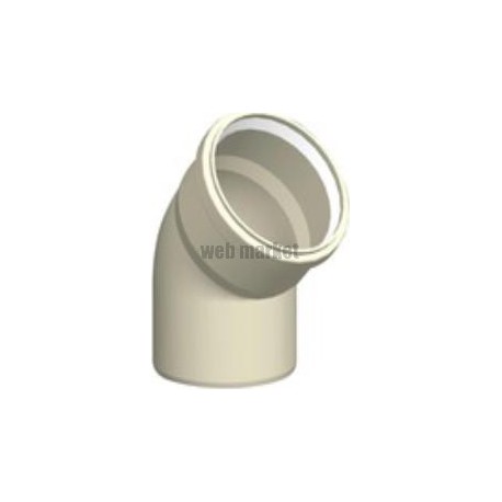 Coude 45° Chemilux Condensation B22 - B23 PPTL diamètre 80 / 80 Fioul / Gaz réf. 222954
