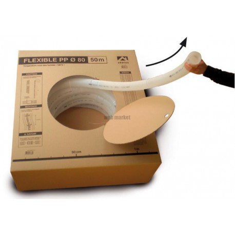 Conduit flexible PPTL diamètre 110 mm blanc Réf 330050