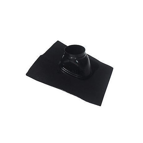 Solin pour terminal, avec bavette standard 500 x 500, 25° à 45° Ubiflex diamètre 80 / 125 Noir réf. 189901