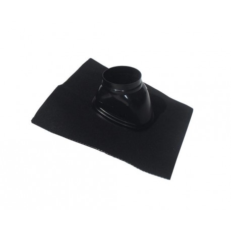 Solin pour terminal, avec bavette standard 500 x 500, 5° à 25° Ubiflex diamètre 80 / 125 Noir réf. 189900