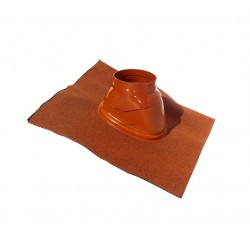 Solin pour terminal, avec bavette standard 500 x 500, 25° à 45° Ubiflex diamètre 80 / 125 Ocre réf. 189911