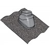Solin pour terminal, avec bavette standard 500 x 500, 25° à 45° Ubiflex diamètre 80 / 125 Ocre réf. 189911