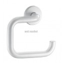 Porte-papier WC à rouleau en U, tube inox D 20, épaisseur 1 mm, fixations invisibles, finition époxy blanc réf. 4081EW