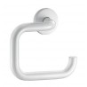Porte-papier WC à rouleau en U, tube inox D 20, épaisseur 1 mm, fixations invisibles, finition époxy blanc réf. 4081EW