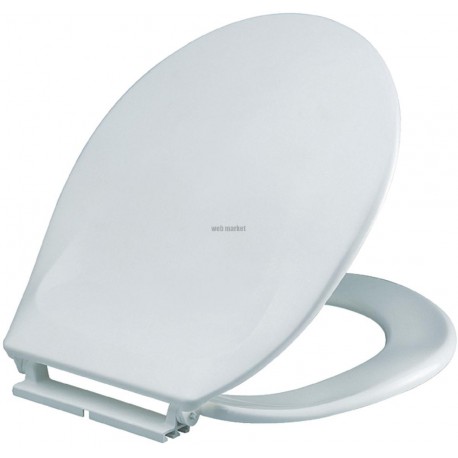 Abattant WC Monaco - nylon polypropylène blanc - 445x375 mm