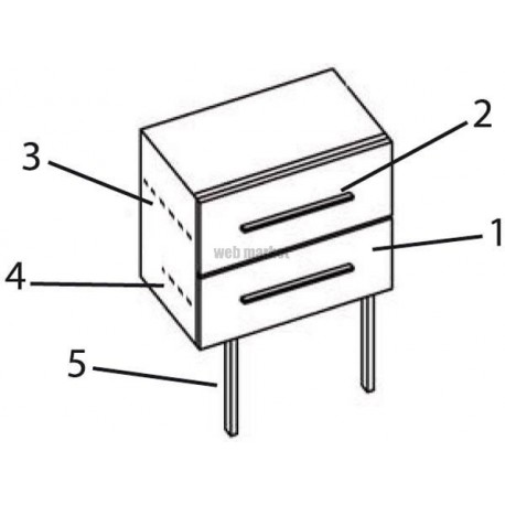 Glissière tiroir PEP S 27 cm