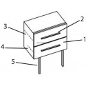 Glissière tiroir PEP S 27 cm
