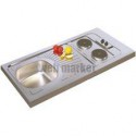Evier cuisinette CPAE 1 cuve 1000 inox 18/10, Lisse