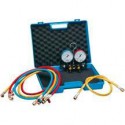 Kit Manifold 2V bain d huile R410A-R32 + 3 flexibles avec vanne R410A 150cm KF2BLA4-5-K1-VHDSS60-DPO
