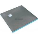 Receveur carré Fundo Primo - écoulement excentré - polystyrène extrudé - 1x1 m - ép. 40 mm
