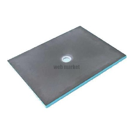 Receveur rectangulaire Fundo Primo - écoulement centré - polystyrène extrudé - 1,8x0,9 m - ép. 40 mm