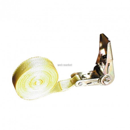 Sangle d arrimage Cobaltix - L. 5 m l. 25 mm jaune charge 0,5 T