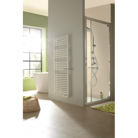 Sèche-serviettes  électrique Fassane Spa  symétrique droite 750 W hauteur 1380 mm largeur 500 mm blanc réf. TFAS-075-050TF