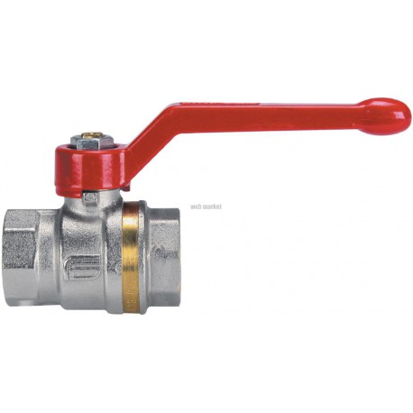 Robinet boisseau sphérique laiton ASTER ACS PN40 femelle femelle 2à levier aluminium rouge