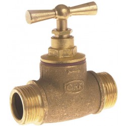 Robinet d'arrêt double mâle à épaulement 20x27 96-8G