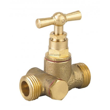 Robinet d arrêt double mâle à purge nu 20x27 105-8G