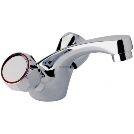 Mélangeur lavabo PRIMEO2 bec fixe, têtes à clapet, vidage ABS, croisillons métal, NF chromé S