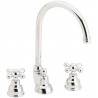 Mélangeur de lavabo ANTICA 3 trous bec haut orientable avec vidage