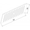 Douche de tête inox PLENITUDE carrée 30 x 30 cm, chromé