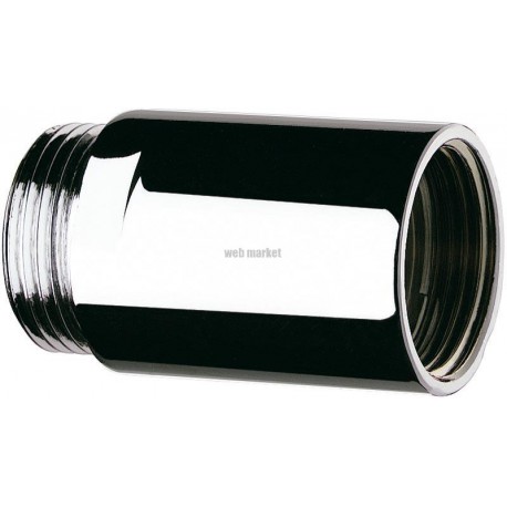 Rallonge chromée mâle 15x21 femelle 15x21 L50 diamètre 24 Réf : 822515