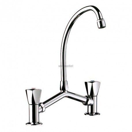 Mélangeur 2 trous lavabo entraxe variable de 100 à 240 mm : ET réf. D2558