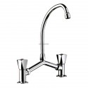 Mélangeur 2 trous lavabo entraxe variable de 100 à 240 mm : ET réf. D2558