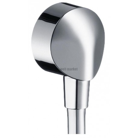 Coude de raccordement FIXFIT M15 x 21 encastré pour flexible, chromé, réf. 27454000