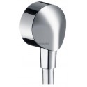 Coude de raccordement FIXFIT M15 x 21 encastré pour flexible, chromé, réf. 27454000
