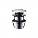 Vidage Push-open sans tirette 33x42 pour lavabo avec trop-plein, chromé Réf 50100000