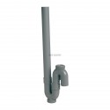 Siphon simple de machine à laver à sortie verticale orientable - 1YH23C - PVC gris - Ø 40 mm