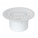 Siphon sol plastique avec grille PVC sortie verticale diamètre 50/63mm SITARV