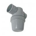 Siphon de lavabo à coller gris avec entrée horizontale diamètre 40mm YH1C