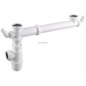 Té raccordement plastique pour évier, plastique blanc Réf.78020000100