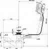 Vidage automatique à câble chromé siphon à sortie orientable à visser pour tube diamètre 40 Réf 5830000