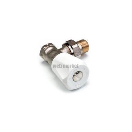 Robinet simple réglage 418U équerre à visser EURO-SAR, finition nickelée D 20 x 27 réf. 418206