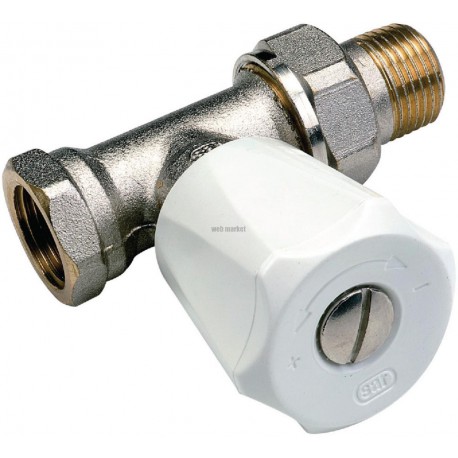 Robinet simple réglage 419U droit à visser EURO-SAR. finition nickelée D 12 x 17 réf. 419203