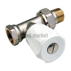 Robinet simple réglage 419U droit à visser EURO-SAR. finition nickelée D 20 x 27 réf. 419206