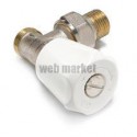 Robinet simple réglage EUROSAR 418E équerre à filetage extérieur, finition nickelée D 22 - 15 X 21 réf. 418704