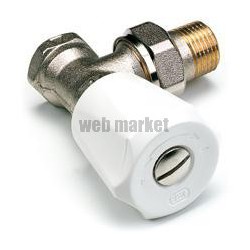 Robinet double réglage 409U droit, à visser, finition nickelée, D 20 X 27 réf. 409206